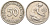 ФРГ 50 пфеннигов 1949 F KM 104, J. 379 медно-никель 4132-1155