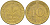 ФРГ 10 ПФЕННИГОВ 1970 D KM 108, J. 383 сталь плакированная латунью 219-436