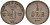 Швеция 1/2 эре 1857 Оскар I (1844-1859), отслойка на аверсе KM 686 бронза 188-1218