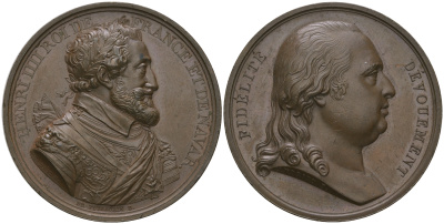 Набор бронзовых французских медалей и медальонов 1810 года. Оригинальный комплект. 0-0-00