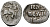 Великое Княжество Московское денга 1535-1547 Иван IV Васильевич, Тверской монетный двор, 0,34 грамм ГиК №67 серебро    262-1354