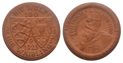 Германия (Вайблинген) 100 марок 1923 Scheuch 585a фарфор AUC2-5-35
