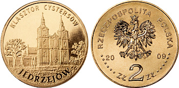 Польша 2 злотых 2009 MW, серия города Польши, Енджеюв (Jedrzejow) KM 710 нордик UNC 4676-553