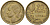 ФРАНЦИЯ 20 ФРАНКОВ 1952 ПЕТУХ, 4 ПЕРА КМ 917.1, LE FRANC 402.9 алюминиевая бронза 4573-224