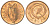 Ирландия 1/2 пенни 1971 мифологическая птица лира KM 19 бронза aUNC 4152-643
