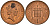 Великобритания 1 пенни 1996 Елизавета II (1952-2022) KM 935a, Spink 4391 (B4) сталь плакированная медью 4154-1014