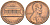 США 1 ЦЕНТ 1981 D, ЛИНКОЛЬН KM 201 медь цинк 188-323