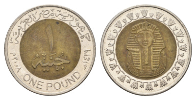 Египет 1 фунт 2008 сфинкс KM 940a биметалл 4673-835
