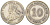 Стрейтс-Сетлментс 10 центов 1926 Георг V (1910-1936) KM 29b серебро 218-849