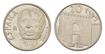 Испания 10 песет 1997 Сенека KM 982 медно-никель 4623-1247