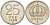 Швеция 25 эре 1945 G, Густав V (1907-1950) KM 816 серебро 4147-964