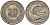 Сингапур 20 центов 1967 голубой марлин, тунец KM 4 медно-никель 4156-447