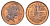 Гибралтар 2 пенса 1990 KM 21 бронза UNC 4666-257