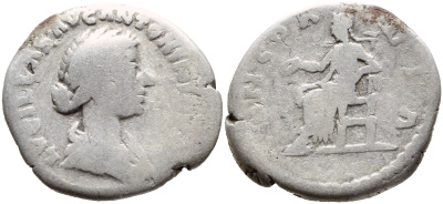 Римская Империя денарий 161-169 Луцилла, жена Луция Вера fine серебро 270-232