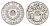 Греция 10 лепт 1954 Павел I (1947-1964), виноградная лоза KM 78 алюминий 4659-838
