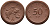 Саксония 50 пфеннигов 1921 виноград и лопата J. N 54 фарфор 1094-5-81