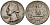 США 25 центов = квотер 1954 D, Вашингтон KM 164 серебро 4177-727