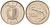 Мальта 10 центов 1992 золотая макрель KM 96 медно-никель 4588-235