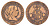 Испания 2 1/2 сентимо 1868 Изабелла II KM 634 медь 00-00