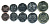 Ботсвана лот из 5 монет 2007-2009 (5, 10, 25, 50 нгвее, 1 пула), животные UNC M76-21