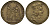 Франция жетон ND (1723) Людовик XV, свадьба Feuardent 13221, Mitchiner 3586 латунь 413-3135