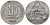 Оберштайн (Ольденбург) 10 пфеннингов 1919 Funck 394.1, Men18 24593.1 железо 4169-1248