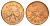 Гана 1 песева 1967 KM 13 бронза UNC 4666-545