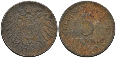Германия 5 пфеннигов 1920 KM 19, J. 297 железо 4136-1249