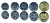 Молдова лот из 5 монет 2008-2013 1, 5, 10, 25, 50 бани KM 1, 2, 3, 7, 10 UNC N2-03
