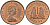 Фолклендские острова 1 пенни 1992 Елизавета II (1952-2022), папуанский пингвин KM 2 бронза 4158-258