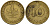 ФРГ 10 пфеннигов 1950 D KM 108, J. 383 сталь плакированная латунью 4603-1135