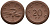 Саксония 20 пфеннигов 1921 колосья и серп J. N 53 фарфор UNC 1094-8-65