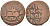 Индия, Рева (Rewa) 2 пайса 1835-1843 VISHVANATH SINCH (1835-1843) (VS1892-1900), вес 13,23 гр. KM 18 медь 00-00