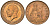 Великобритания 1/2 пенни 1936 Георг V (1910-1936) KM 837, Spink 4058 бронза aUNC 4163-1044