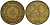 ГДР 20 пфеннигов 1969 A, первый год KM 11 латунь 4601-526