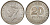 Британская Малайя 20 центов 1939 Георг VI (1937-1952) KM 5 серебро 53-333
