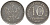 ПОЛЬША 10 ФЕНИГОВ 1917 FF, ПЕРВАЯ МИРОВАЯ ВОЙНА, НЕМЕЦКАЯ ОККУПАЦИЯ, ЛЕГЕНДА НЕ КАСАЕТСЯ КРАЯ KM 6 железо 4548-1011