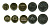ИРАН ЛОТ ИЗ 5 МОНЕТ 2009-2010 (250, 500, 1000, 2000, 5000 РИАЛОВ) UNC N4-51