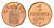 Саксония 1 пфенниг 1859 F KM 1184 медь UNC 1526-1021