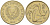 КИПР 2 ЦЕНТА 1990 КОЗЛЫ KM 54.2 никель латунь 4364-3641