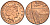 Великобритания 1 пенни 2010 Елизавета II (1952-2022) KM 1107, Spink B6 сталь плакированная медью 4609-717