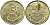 БЕЛЬГИЯ 5 ФРАНКОВ 1986 BELGIE KM 164 латунь или алюминевая бронза 4110-1545