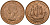 Великобритания 1/2 пенни 1967 Елизавета II (1952-2022) KM 896, Spink 4158 бронза UNC 4156-513