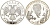 Россия 3 рубля 1994 Александр Иванов (1806-1858) KM 529 серебро PROOF 06-244-13