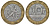 Франция 10 франков 1991 тип Гений Бастилии KM 964.1, Le Frank 375.6 биметалл 45-825