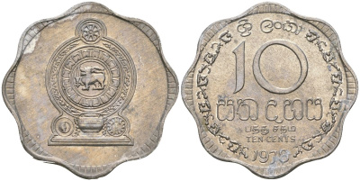 Шри-Ланка 10 центов 1978 KM 140a алюминий 4135-1154