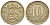 Эстония 10 центов 1931 Республика (1928-1940) KM 12 никель бронза 112-525