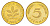 Германия 5 пфеннигов 1995 A KM 107, J. 382 сталь плакированная латунью UNC 4630-1254