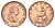 Великобритания 1/2 пенни 1799 Георг III (1760-1820) KM 647, Spink 3778 медь 3711-841