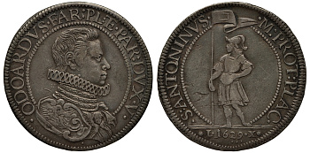 Пьяченца 1 скудо 1629 Одоардо Фарнезе (Герцог Пармский) Dav. 4128 серебро 00-000-00